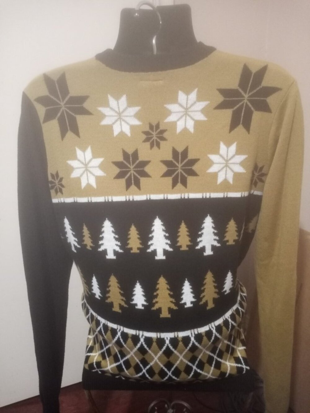 Team Apparal NFL New Orleans Saints Busy Block Ugly Sweater Men's Size Large L - Picture 7 of 13